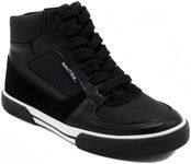 Nautica Kids Horizon Sneaker-Lace Up Fashion Shoe- Boot Like High Top-Horizon-Black-13