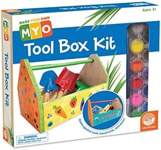 MindWare Make Your Own Tool Box - Craft Kit Includes Wood, Glue, Paint and Brushes – Craft Project for Kids 5 and Up
