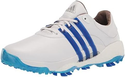 adidas Men's Tour360 22 Golf Shoes, Footwear White/Lucid Blue/Silver Metallic, 9.5