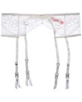 Betsey Johnson Women's Perfectly Sexy Lacey Garter Belt, Pearl, One Size