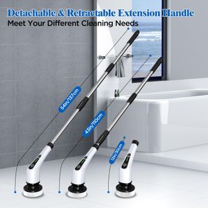 Electric Spin Scrubber with 8 Brush Heads – Cordless Cleaning Tool