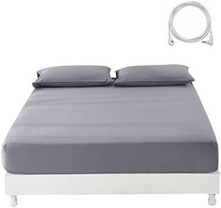 Grounding Fitted Sheet with 15 feet Grounding Cord, King Size, 5% Silver Fiber & 95% Cotton Fiber, Conductive Earthing Bed Sheet for Better Sleep EMF Protection