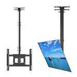 TV Ceiling Mount Adjustable Bracket,TV Wall Mount Bracket Fits 32-65 Inch LCD LED 4K TVs, Flat Screen Display, Adjustable Height Telescoping Tilt and Swivel, up to 150Lbs, VESA 800x300mm, Black