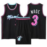 Kids/Adult Basketball Kit 2 Piece Sleeveless Basketball Training Jersey and Shorts Set, Basketball Kit No.3 for Kids/Adult, Kids/Adult Basketball Vests Jersey and Short Black L