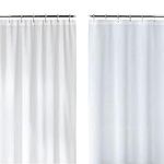 LiBa 72" W x 72" H White Shower Curtain Liner and Shower Curtain Bundle - PEVA Heavy Duty Liner, Waterproof, Quick Dry, Soap Scum Resistant