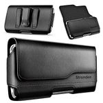 Stronden Holster for Samsung Galaxy S24, S23, S22, S21, S20, S10, S9, S8 (Not Plus) Holster Case - Belt Case with Clip, Leather Pouch Holster (Fits Phone w/Otterbox Symmetry Case on)