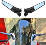 CNC Aluminum Motorcycle Mirrors Adjustable Wind Wing Side Mirrors Anti-Glare Rearview Mirrors Fits for BMW S1000RR 2009-2024 Black Motorcycle Rear View Mirrors (Year: 2019-2024)