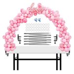 IDAODAN 13Ft Adjustable Table Balloon Arch Kit with Glass Fiber Pole for Baby Shower, Wedding Birthday Xmas Festival Decorations and DIY Event Party Supplies