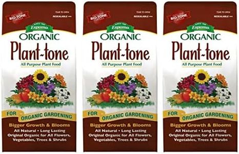 Espoma Organic Plant-Tone 5-3-3 Natural & Organic All Purpose Plant Food; 4 lb. Bag; The Original Organic Fertilizer for All Flowers, Vegetables, Trees, and Shrubs. Pack of 3