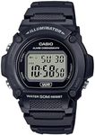 Casio W219H-1A Unisex Black Digital Watch with Black Band