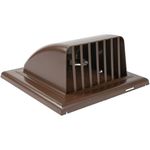 Vent Systems Brown 4" Inch Dryer Hood Vent with Bird Guard and Backdraft Damper - Designed UV Protected - Non Return Valve - Outlet Cowl Exhaust Air Vent Grille - Clothes Dryer Cover