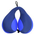 MOOB Kids Travel Pillow,Baby Head Neck & Chin Support U Shape Pillows, Travel Sleeping Essentials, Perfect for Car Airplane (Dark Blue)