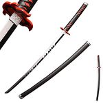 Sword fort Handmade Katana Anime Cosplay Sword, Carbon Steel Demon Sword Real Metal-Tanjiro3