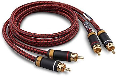 Primeda Auidophile 2RCA Male to 2RCA Male Stereo Audio Cable,Gold Plated | 4N Oxgen-Free Copper Core (3 Feet (1M))