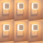 One94Store Plastic Smart Motion Sensor LED Light Bulb with Automatic On/Off and Dimmable Warm White Glow,Energy Efficient 7W LED Bulb for Home,Stairs,Kitchen,Bathroom,Wardrobe Lighting,Pack of 6