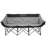 REALEAD Loveseat Camping Chair, Oversized Double Camping Chairs for Adults Support 1000 lbs, Folding Camping Loveseat with Cooler Bags for 2-3 Person Outdoor Sports