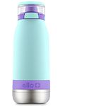 Ello Emma Vacuum Insulated Stainless Steel Kids Water Bottle with Anti-Microbial Straw, 14oz, Mint