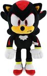 Bonamana Sonic The Hedgehog Plush Knuckles Tails Shadow Sonic Soft Toy Super Sonic Stuffed Animals for Kids,Boys, Girls, Fans Birthday, Festive Gifts (Shadow)