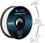 SainSmart Light Weight Filament 1.75mm, LW-PLA Low-Density Active Foaming 3D Printer Filament for RC Planes Drone Parts and Cosplay, White PLA Filament, 1KG