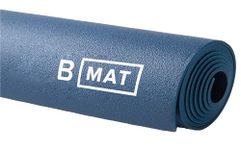 B YOGA Traveller Workout Mat | 100% Rubber Non-slip Yoga Mat for Men & Women | 2mm Thick Exercise Mat With Strap | Durable for Home & Gym | Eco-friendly Fitness Mat for All Types of Floor Exercises | 71" Long, Deep Blue