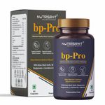 NUTRISROT̖ bp-Pro Herbal Supplement to Support Optimum Blood Pressure | Healthy Heart Function | Improved Blood Flow | Anxiety and Hypertension Relief with Arjuna Bark, Basil Leaves & Garlic Powder for Men & Women (60 veg caps)