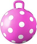 Hedstrom , Kid's Pink Polka Dot Hopper Ballride-on Toy, Bouncy Hopping Ball with Handle - 15 Inch