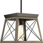 Progress Lighting P500041-020 Briarwood One-Light Mini-Pendant, Antique Bronze