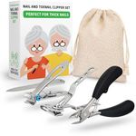 Healthy Seniors Complete Nail and Toenail Clippers for Thick Toenails, Long Handle Toe Nail Clippers Thick Nails, Professional Nail Clippers, Perfect for Diabetics or Adults Suffering from Arthritis