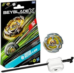 BEYBLADE X Arrow Wizard 4-80B Starter Pack Set with Stamina Type Right-Spinning Top and Launcher; Battling Top Toys for 8 Year Old Boys and Girls