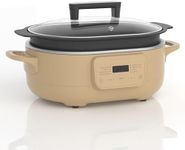 MAGNIFIQUE 6 Quart Multi-Cooker, with 8-in-1 Casserole Programmable Slow Cooker, Dutch Oven, Pasta, Nonstick, Oven Safe Pot to 500°F Brown Sugar