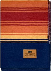 Chubbuck 100% Wool Blanket Camping (60" x 84") - Warm, Soft Wool Blanket for Winter - Large Wool Blanket for Camping - Pure Wool Blankets for Cold Weather - Indoor & Outdoor Warmer - Sunset