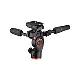 Manfrotto Befree 3-Way Live Camera Tripod Head, Aluminium, 6kg Payload, for Travel Tripods, with Foldable Handles, Fluid Drag System, for Photo and Video, Vlogging Equipment (MH01HY-3WUS),Black