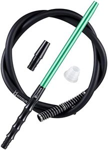 Kitosun D-Hose Hookah Hose Set – Premium Shisha Accessories 1.1ft Long Detachable Aluminum Mouthpiece Handle | 5ft Silicone Pipe | Hookah Adapter | Anti-Kinking Spring | Silicon Grommet (Mint Green)