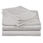 Indore Cotton Duvet Cover Only King Size Duvet Cover Size Grey Solid Zipper Clouser Breathable 400-Thread-Count.