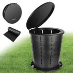 UTEBIT Camping Toilet, Portable Travel Potty Folding Toilet Supports Over 150kg, Campervan Toilet with 20 Bio Toilet Bags Perfect for Camping, Trip, Picnic, Hiking, Fishing, Beach and Traffic Jam