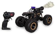 TEC TAVAKKAL 1:16 Scale Remote Control Metal Racing Car with Fog and Light, Rock Crawler 4 Wheel Drive Metal Alloy Body Remote Control Rock Climber High Speed Monster Car Multi Color