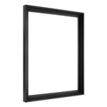 MCS Floating Canvas Frame, Art Frames for Canvas Paintings with Adhesive Fasteners and Hanging Hardware, 16 x 20 Inch Black Finish