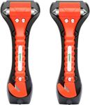 ipow [2 Pack] Car Emergency Escape Window Break Hammer Safety Seat Belt Cutter Tool (Big)