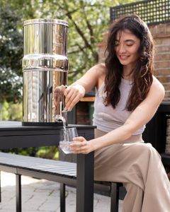 PHOENIX GRAVITY 6L Stainless Steel Water Filter – 2 Carbon Cartridges, NSF Certified