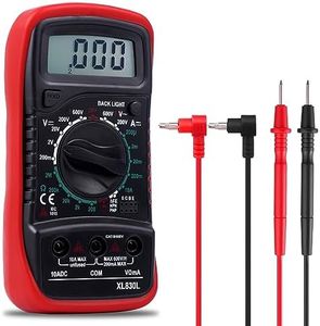 Multimètre Numérique Portable, Testeur Électrique avec écran LCD et rétroéclairage bleu,Mesure La Tension CA/CC, Ohmmètre, Courant CC, Résistance, Continuité, Diode