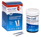 25 Blood Ketone Test Strips for the On call Ketone meter monitor