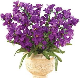 Collections Etc Tree Orchid Artificial Flower Arrangement Bouquet Bush - Set of 3, Purple