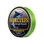 HERCULES Braided Fishing Line, Not Fade, 328 Yards PE Lines, 8 Strands Multifilament Fish Line, 120lb Test for Saltwater and Freshwater, Abrasion Resistant, Fluorescent Green, 120lb, 300m