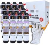 Vega Bond SF001 12-Packs, Premium Single Component, Self Expanding, Purplecoat Closed Cell Insulation Spray Foam, Acoustic Spray (240 Board Feet Coverage) No Gun & Cleaner Included