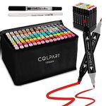 colpart 120 Colors Alcohol Markers Brush Tip Dual Tip Art Markers for Kids Marker Pens for Adult Coloring Painting Supplies Perfect for Painting, Coloring, Sketching and Drawing