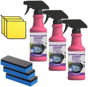 YTXOX Fast-Acting Heavy-Duty Grill Degreaser Spray, BBQ Cleaning Solution for Outdoor Cooking, Heavy Duty BBQ Grill Degreaser, Effortlessly Removes Stubborn Oil Carbon Residue (3 Pcs)