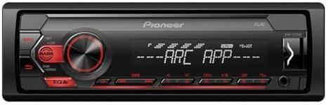 Pioneer MVH-S120UB 1-DIN receiver with red illumination, USB and compatible with Android devices.