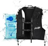 Running Vest for Women Men Lightweight Hydration Vest with 1.5L Water Bladder Hydration Pack Backpack for Hiking Marathon Cycling Trail-Black