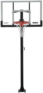 Lifetime Crank Adjust Bolt Down Basketball System, Tempered Glass Backboard, 60"