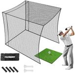 10x10x10 Golf Cage Net, Baseball Batting Cage Net Only Golf Cage Hitting Net for Backyard Driving Baseball Batting Cages for Backyard